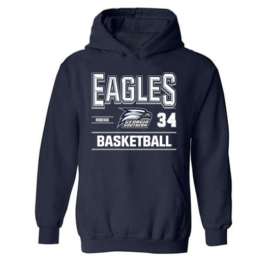 Georgia Southern - NCAA Men's Basketball : Pavle Ridesic - Classic Fashion Shersey Hooded Sweatshirt-0