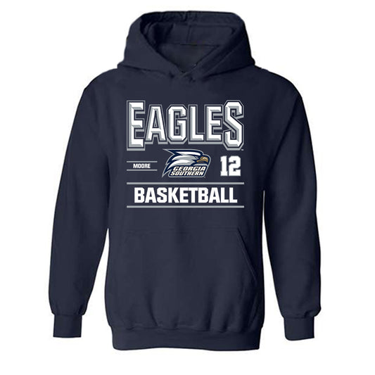 Georgia Southern - NCAA Men's Basketball : Tyren Moore - Classic Fashion Shersey Hooded Sweatshirt-0