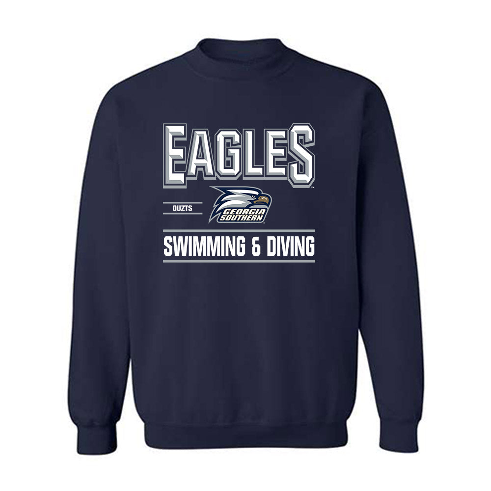 Georgia Southern - NCAA Women's Swimming & Diving : Sally Ouzts - Classic Fashion Shersey Crewneck Sweatshirt-0