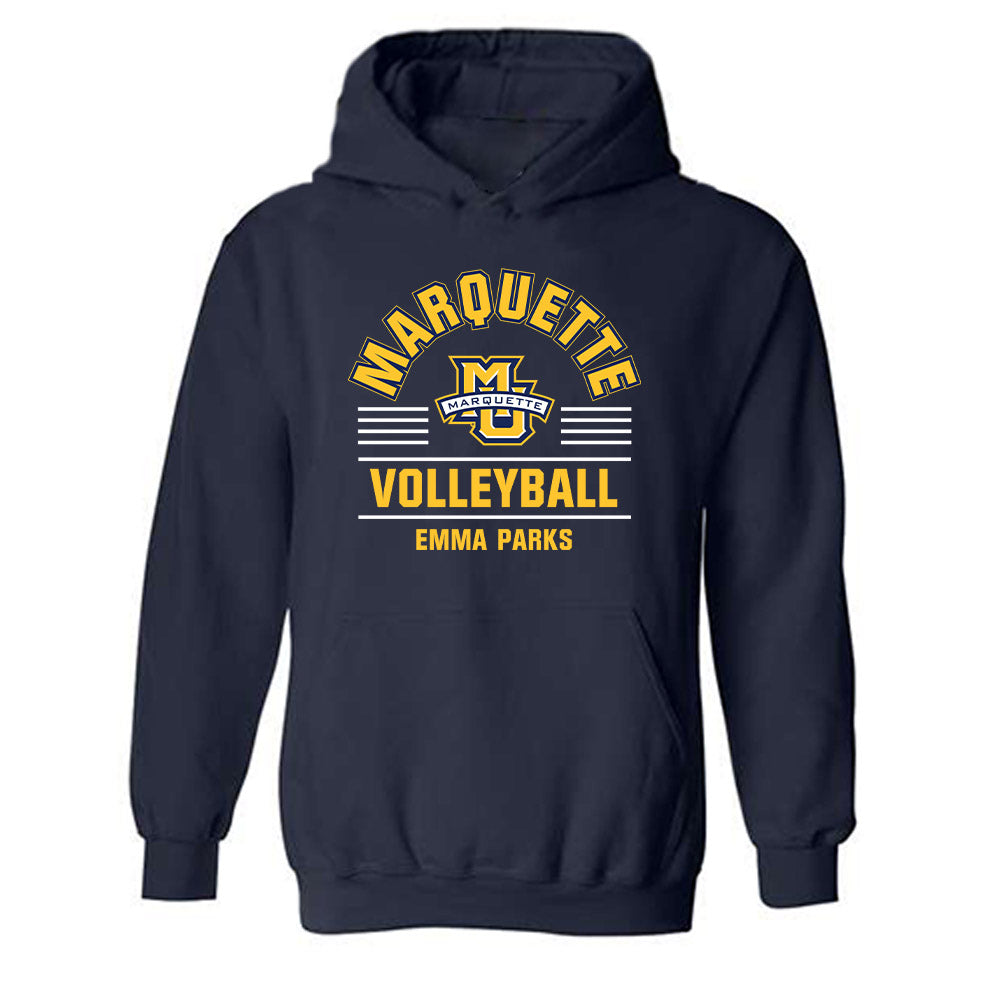 Marquette - NCAA Women's Volleyball : Emma Parks - Classic Fashion Shersey Hooded Sweatshirt-0