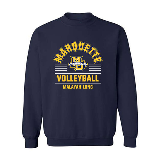 Marquette - NCAA Women's Volleyball : Malayah Long - Classic Fashion Shersey Crewneck Sweatshirt