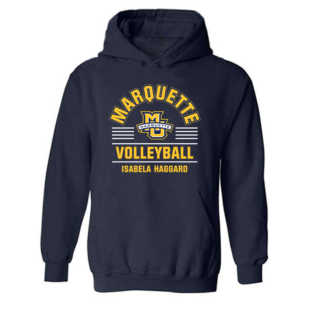 Marquette - NCAA Women's Volleyball : Isabela Haggard - Classic Fashion Shersey Hooded Sweatshirt-0
