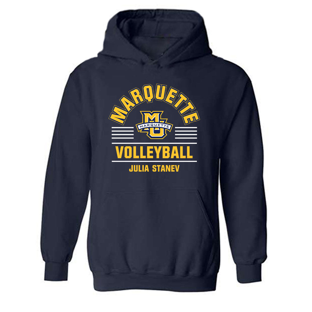 Marquette - NCAA Women's Volleyball : Julia Stanev - Classic Fashion Shersey Hooded Sweatshirt-0