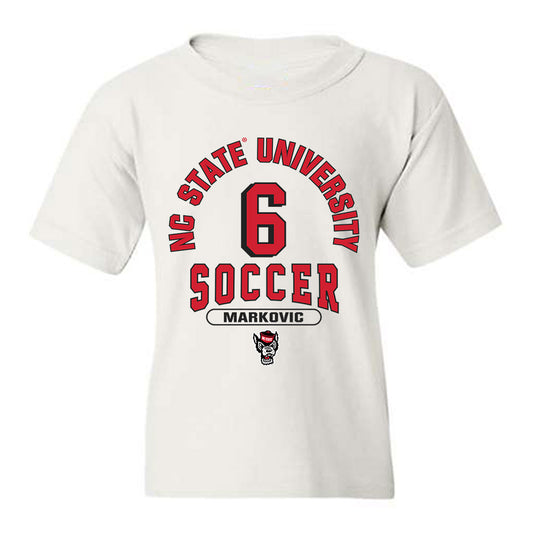 NC State - NCAA Men's Soccer : Nikola Markovic - Classic Shersey Youth T-Shirt-0