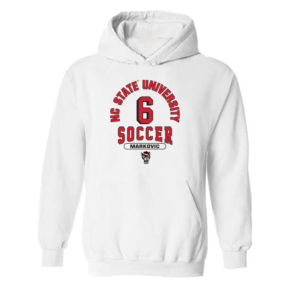 NC State - NCAA Men's Soccer : Nikola Markovic - Classic Shersey Hooded Sweatshirt-0