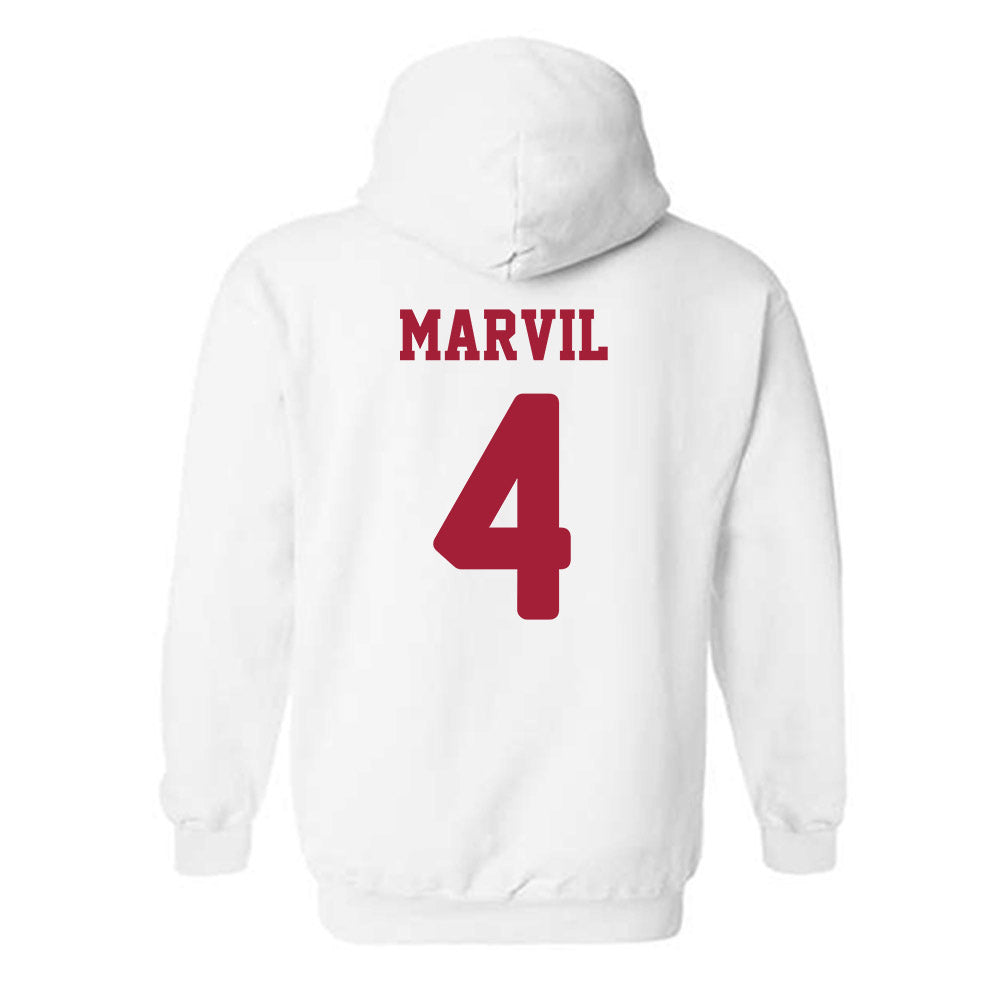 Arkansas - NCAA Women's Soccer : Presley Marvil - Replica Shersey Hooded Sweatshirt-1
