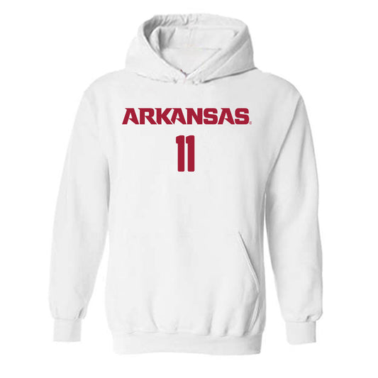 Arkansas - NCAA Women's Soccer : Aniyah Nurse Whyte - Replica Shersey Hooded Sweatshirt-0