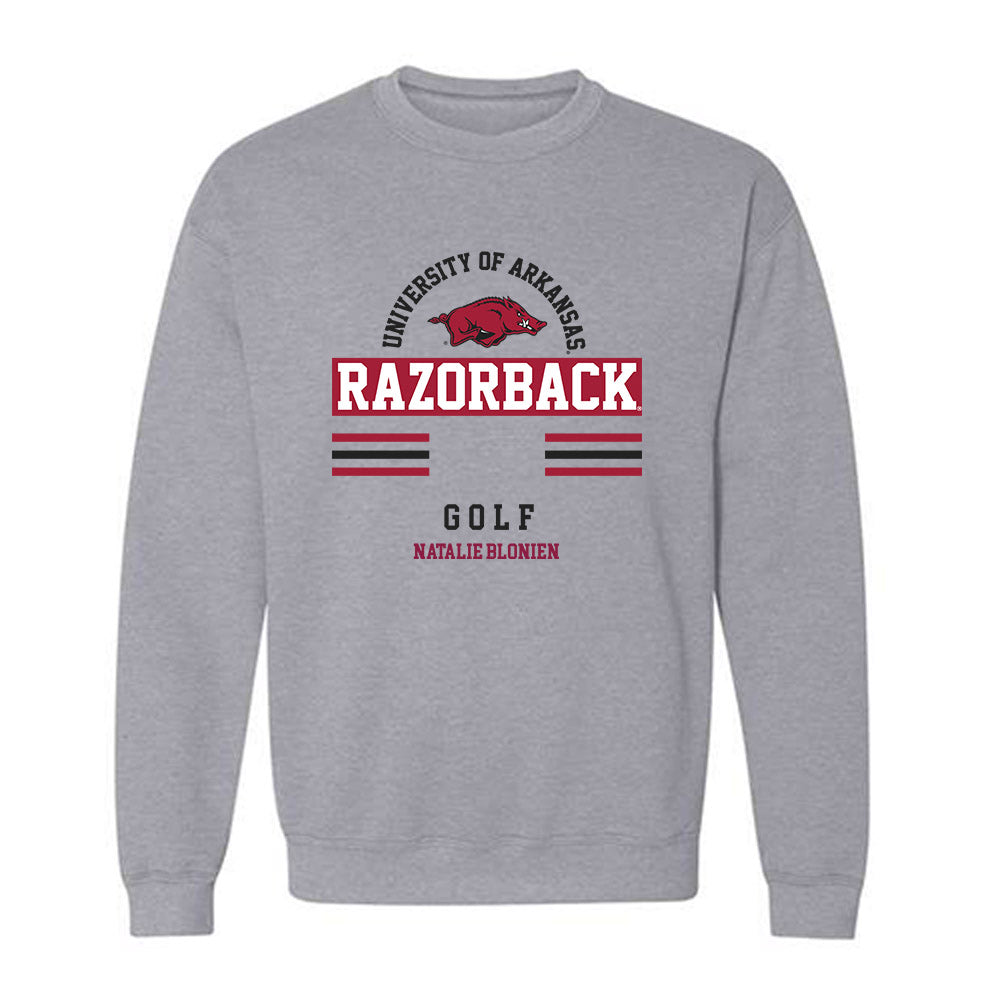 Arkansas - NCAA Women's Golf : Natalie Blonien - Classic Fashion Shersey Crewneck Sweatshirt