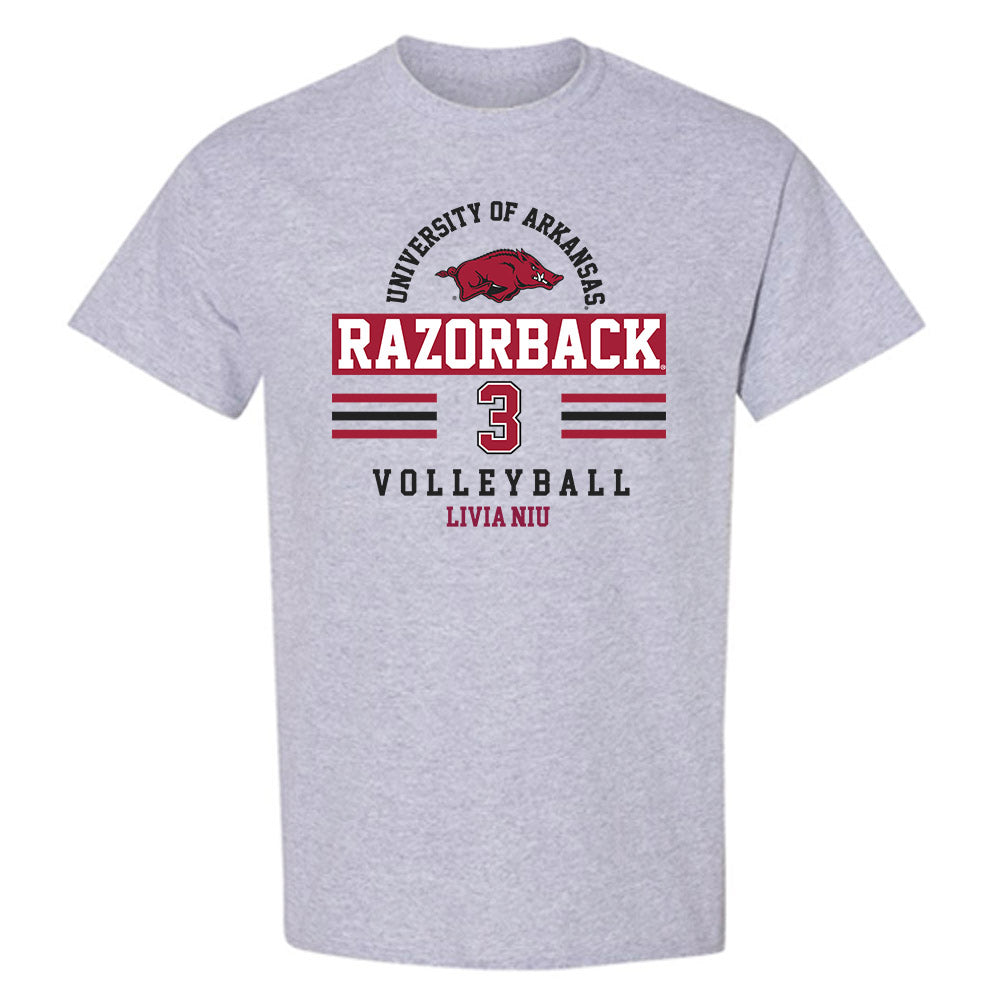 Arkansas - NCAA Women's Volleyball : Livia Niu - Classic Fashion Shersey T-Shirt-0