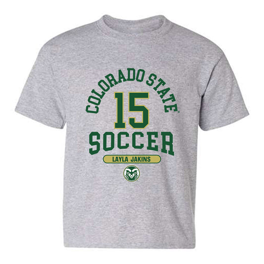 Colorado State - NCAA Women's Soccer : Layla Jakins - Youth T-Shirt-0