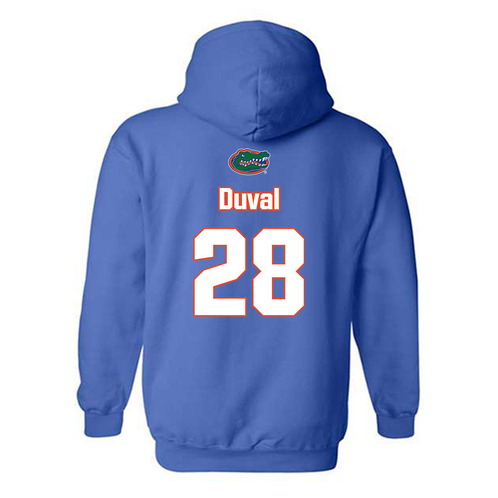 Florida - NCAA Women's Soccer : Emma Duval - Replica Shersey Hooded Sweatshirt