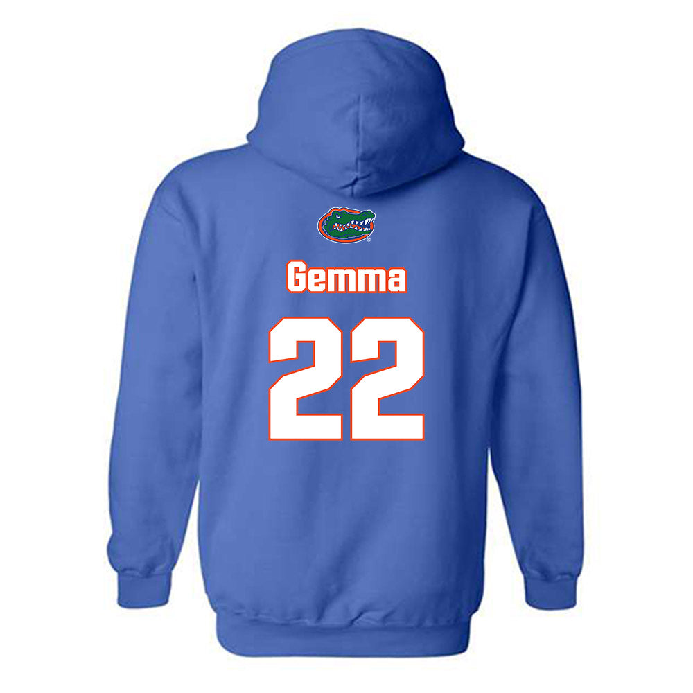 Florida - NCAA Women's Soccer : Abigail Gemma - Replica Shersey Hooded Sweatshirt-1