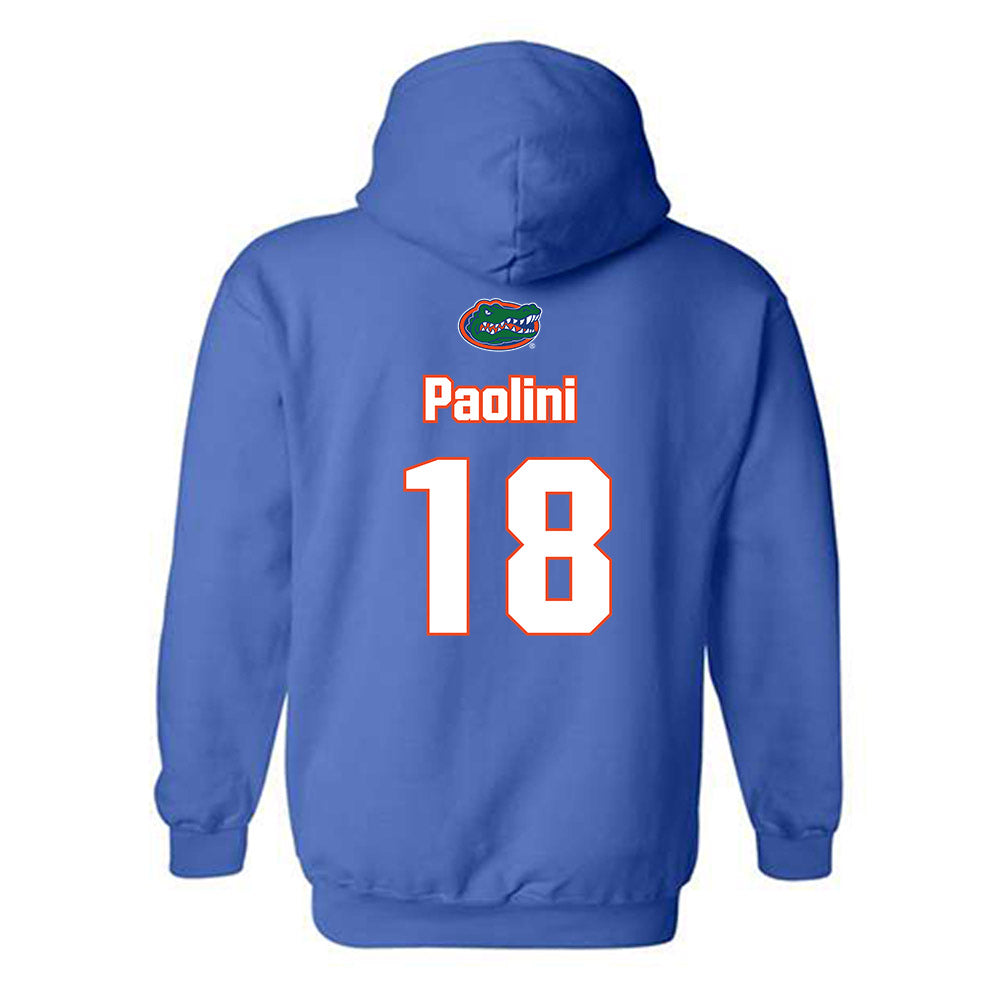 Florida - NCAA Women's Soccer : Ava Paolini - Replica Shersey Hooded Sweatshirt-1