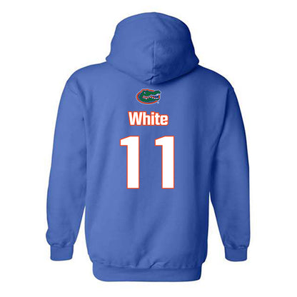 Florida - NCAA Women's Soccer : Sophie White - Replica Shersey Hooded Sweatshirt