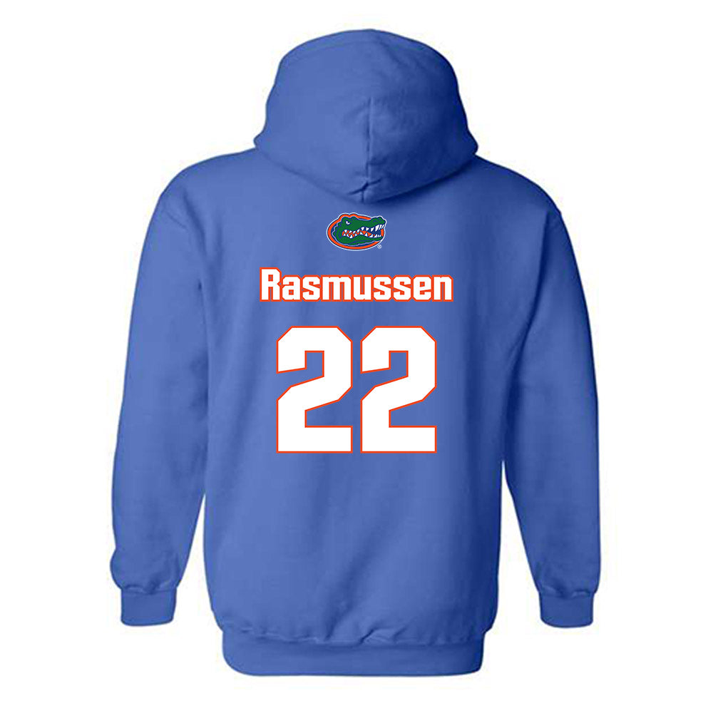 Florida - NCAA Women's Soccer : Oakley Rasmussen - Replica Shersey Hooded Sweatshirt