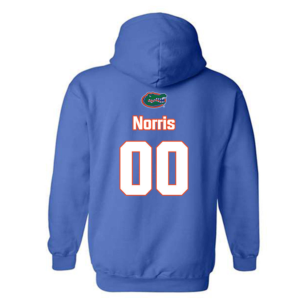 Florida - NCAA Women's Soccer : Nylah Norris - Replica Shersey Hooded Sweatshirt-1
