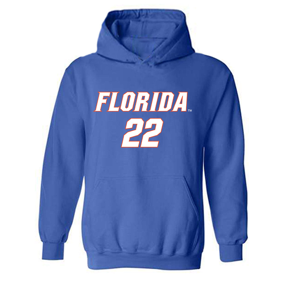 Florida - NCAA Women's Soccer : Oakley Rasmussen - Replica Shersey Hooded Sweatshirt