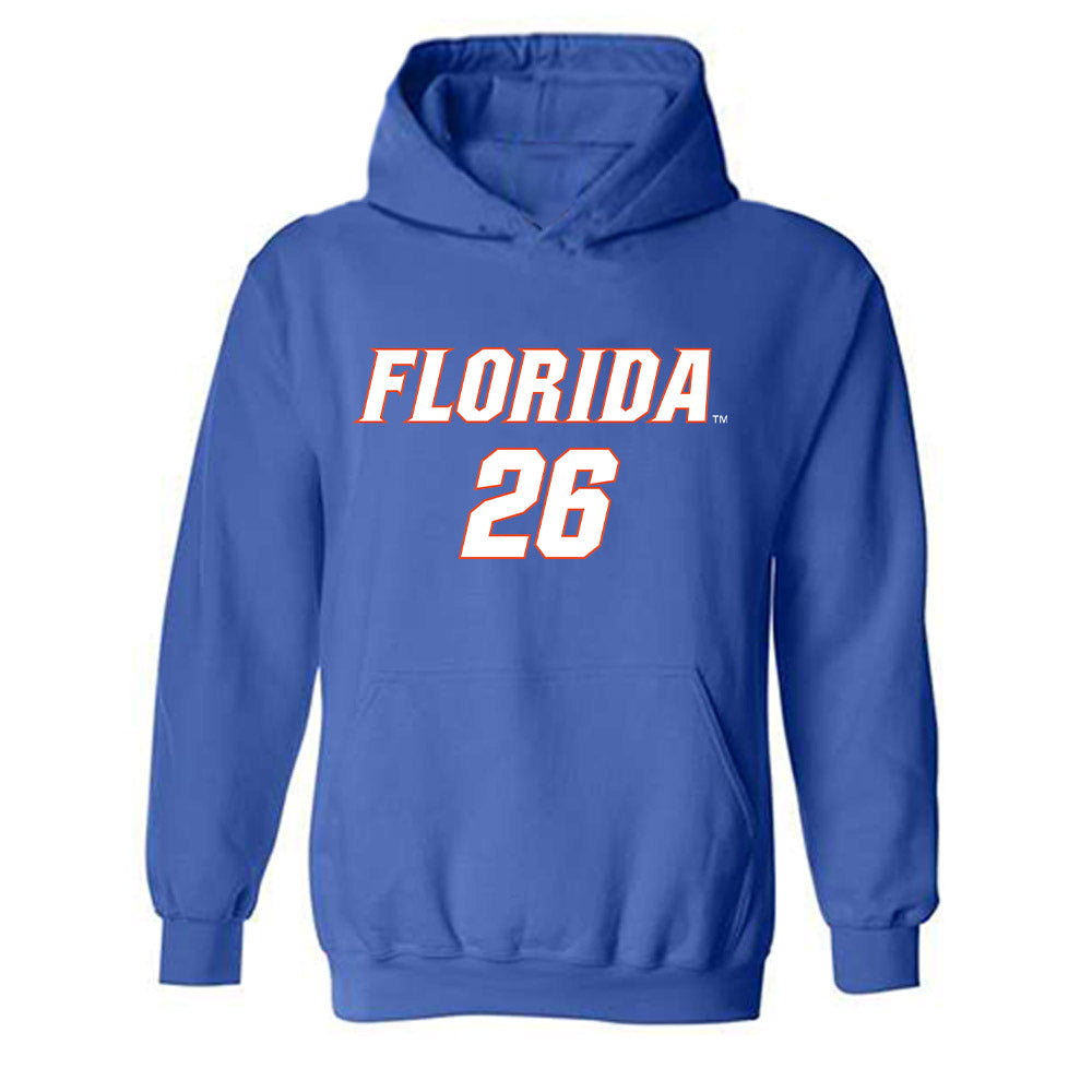 Florida - NCAA Women's Soccer : Sophia Sindelar - Replica Shersey Hooded Sweatshirt-0