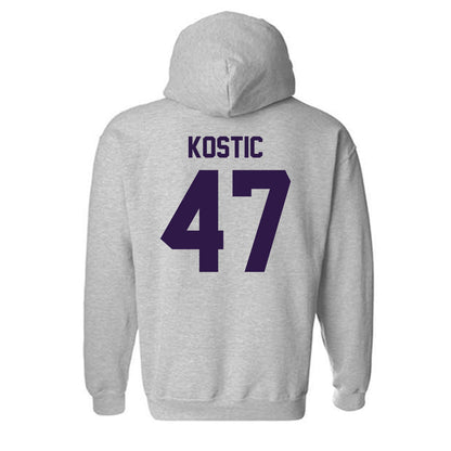 Kansas State - NCAA Men's Basketball : Andrej Kostic - Classic Shersey Hooded Sweatshirt-1
