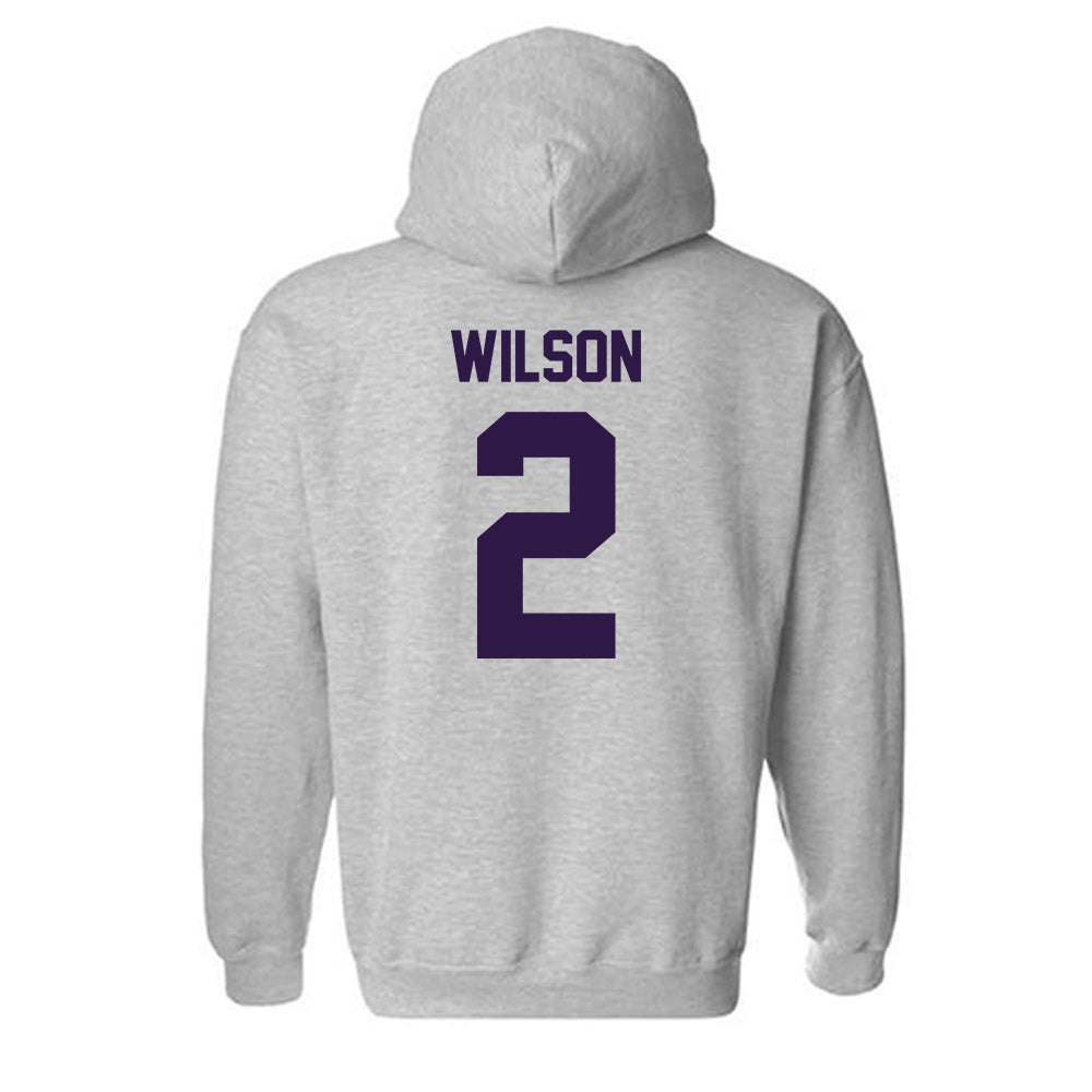 Kansas State - NCAA Men's Basketball : Exavier Wilson - Classic Shersey Hooded Sweatshirt-1