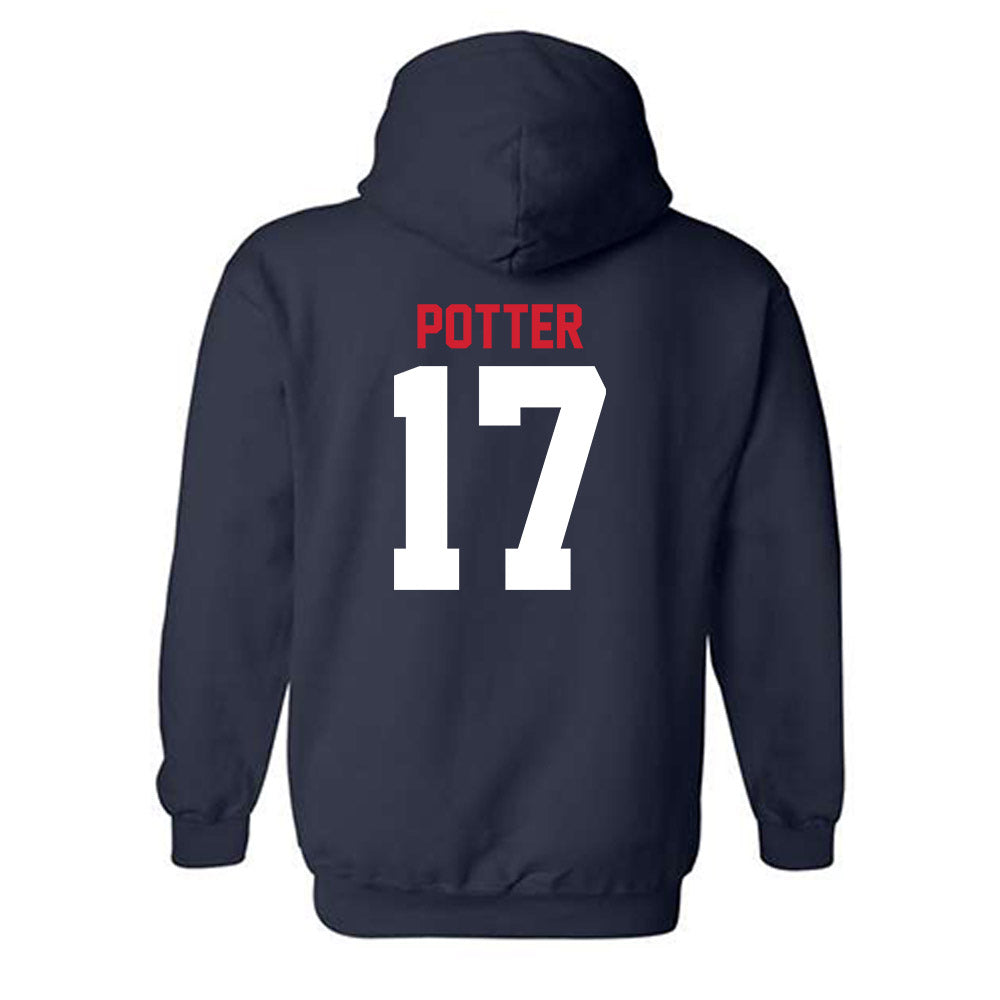 Gonzaga - NCAA Men's Soccer : Chase Potter - Classic Shersey Hooded Sweatshirt-1