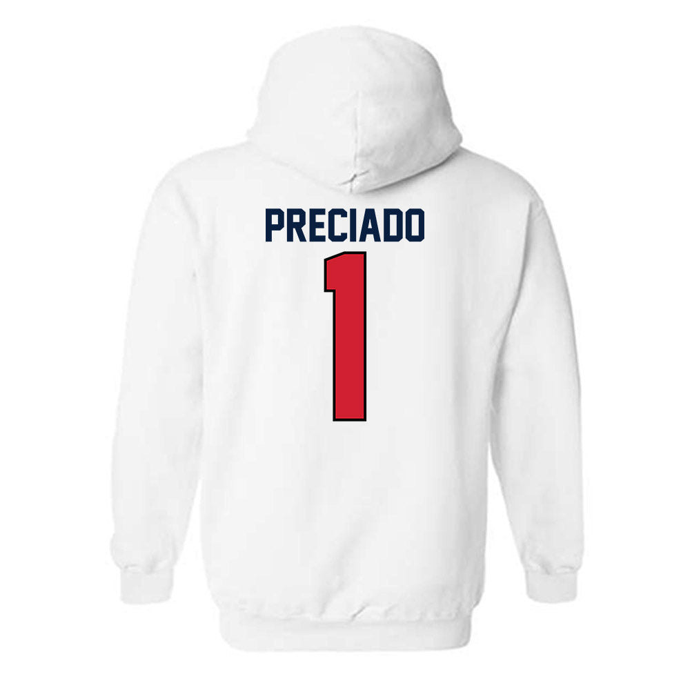 Gonzaga - NCAA Men's Soccer : Chema Preciado - Replica Shersey Hooded Sweatshirt-1