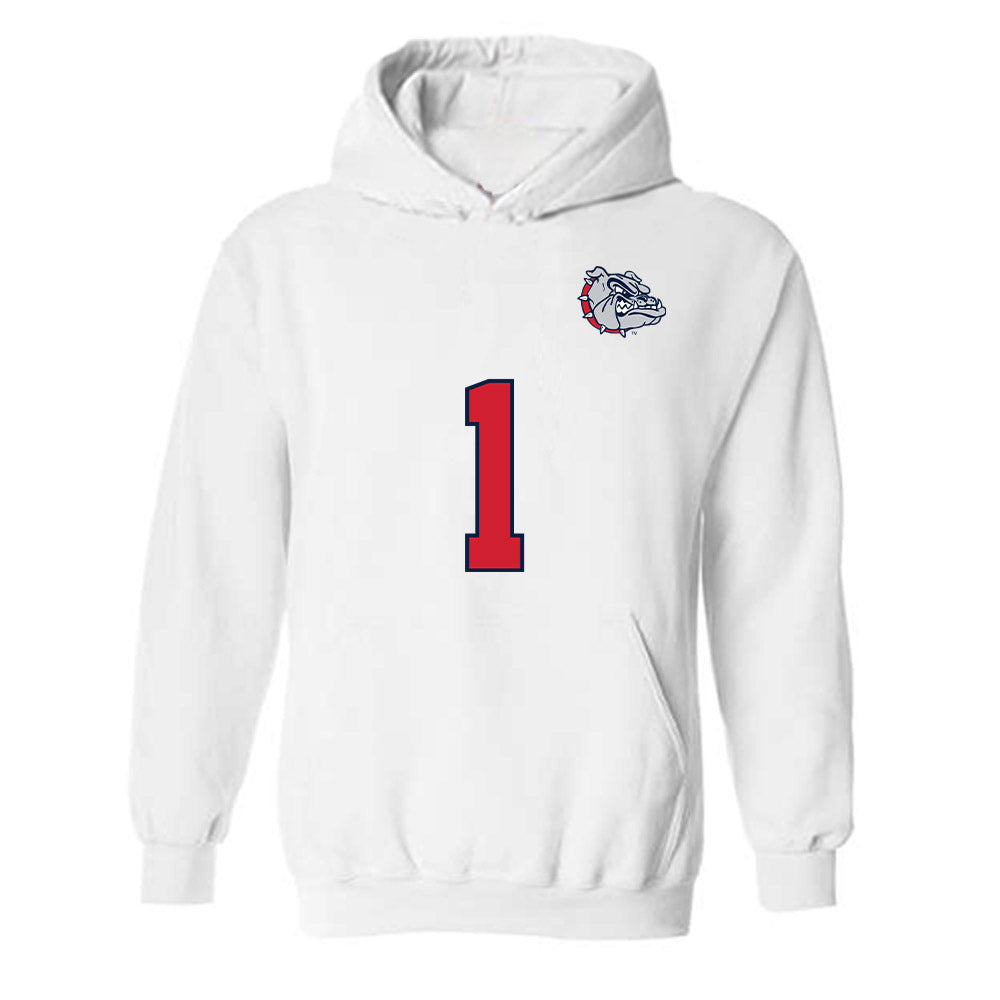 Gonzaga - NCAA Men's Soccer : Chema Preciado - Replica Shersey Hooded Sweatshirt-0