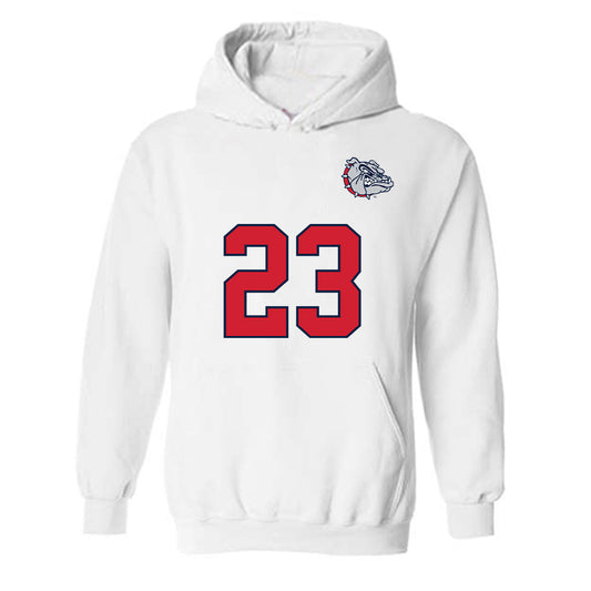 Gonzaga - NCAA Men's Soccer : Benjamin Elkins - Replica Shersey Hooded Sweatshirt