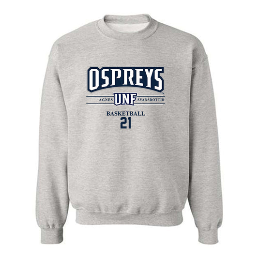 UNF - NCAA Women's Basketball : Agnes Svansdottir - Crewneck Sweatshirt Classic Fashion Shersey