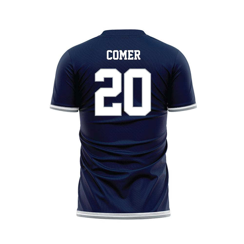 Georgia Southern - NCAA Women's Soccer : Addison Comer - Navy Soccer Jersey-1