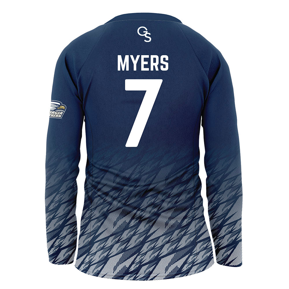 Georgia Southern - NCAA Women's Volleyball : Alex Myers - Navy Volleyball Jersey-1