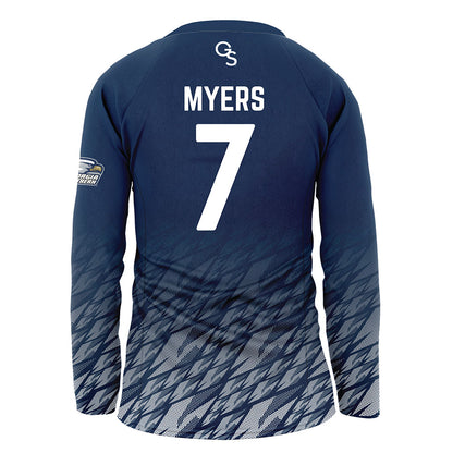 Georgia Southern - NCAA Women's Volleyball : Alex Myers - Navy Volleyball Jersey-1