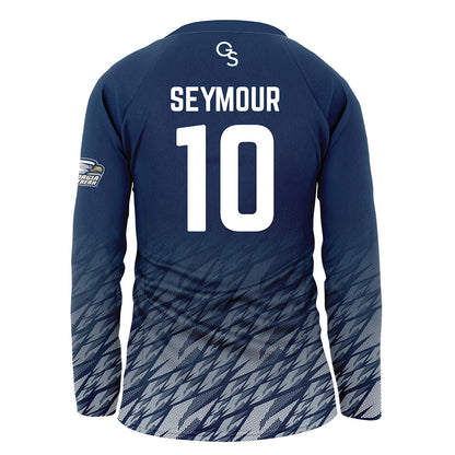 Georgia Southern - NCAA Women's Volleyball : Lydia Seymour - Navy Volleyball Jersey-1