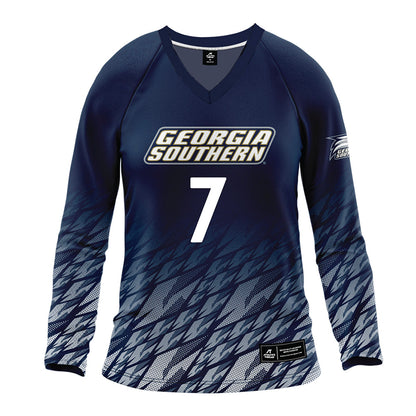 Georgia Southern - NCAA Women's Volleyball : Alex Myers - Navy Volleyball Jersey-0