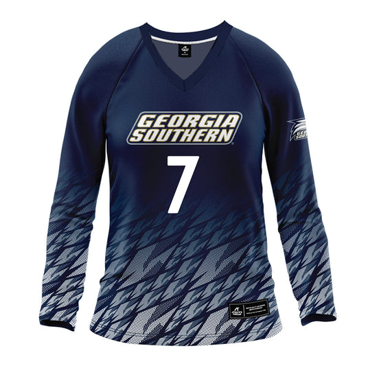 Georgia Southern - NCAA Women's Volleyball : Alex Myers - Navy Volleyball Jersey-0