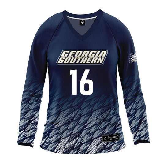 Georgia Southern - NCAA Women's Volleyball : Anna Powell - Navy Volleyball Jersey-0