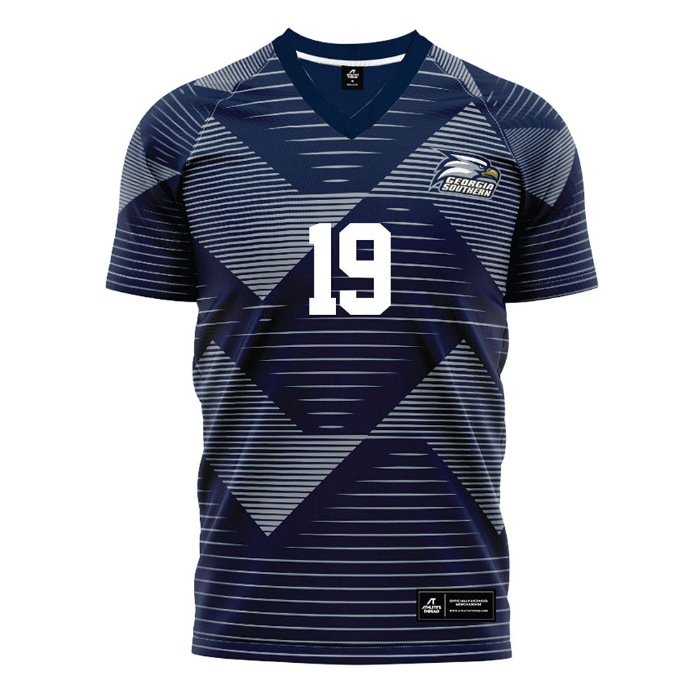 Georgia Southern - NCAA Men's Soccer : Tomas Morales - Navy Soccer Jersey-0