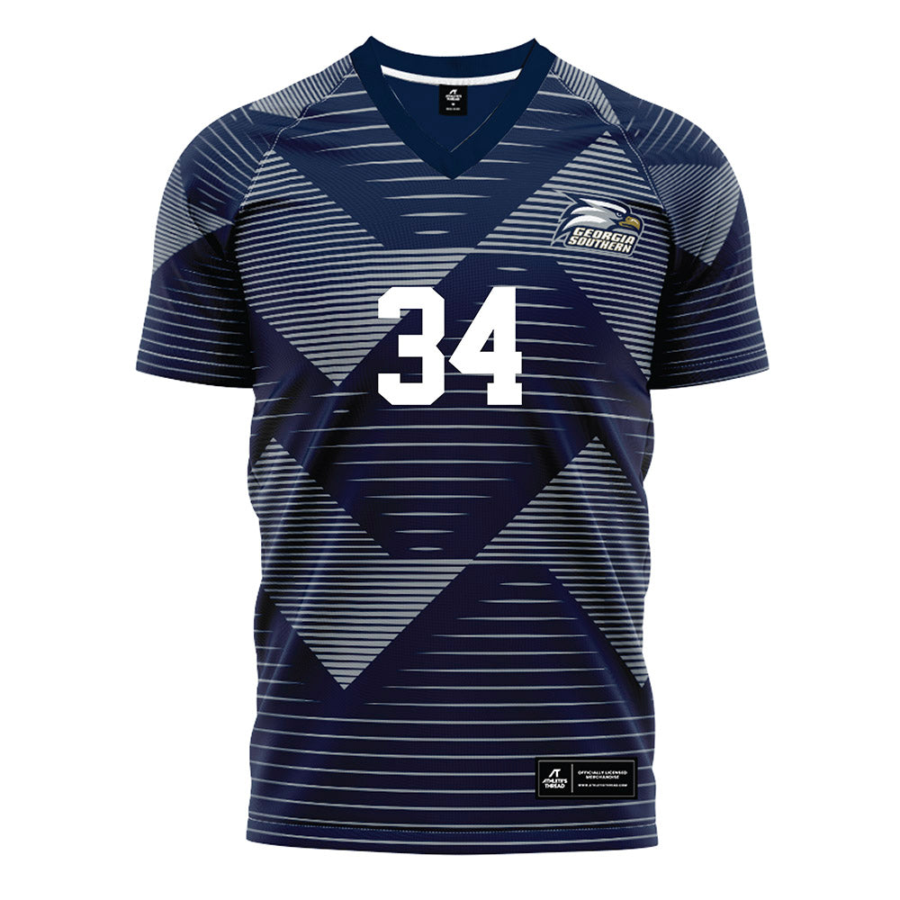 Georgia Southern - NCAA Men's Soccer : Justin Cox - Navy Soccer Jersey-0