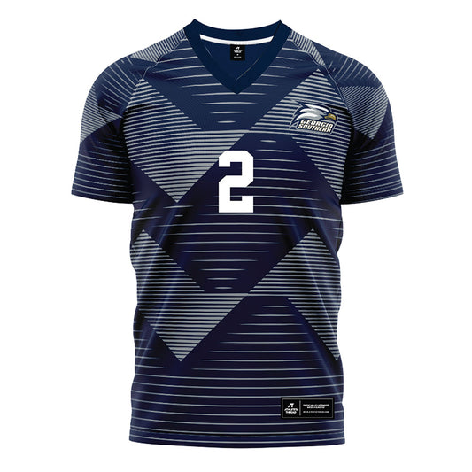 Georgia Southern - NCAA Men's Soccer : Ole Songe - Navy Soccer Jersey-0