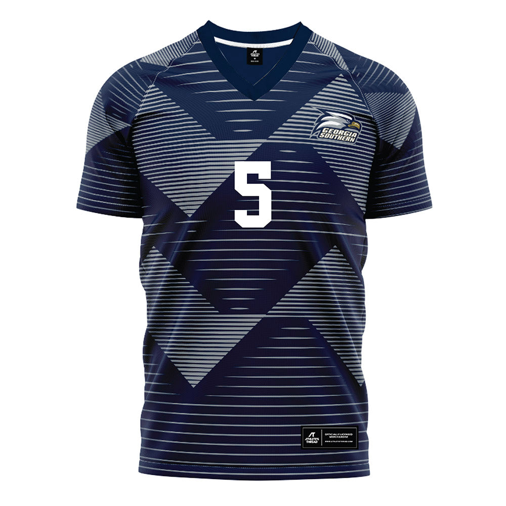 Georgia Southern - NCAA Men's Soccer : Lior Holtz - Navy Soccer Jersey-0