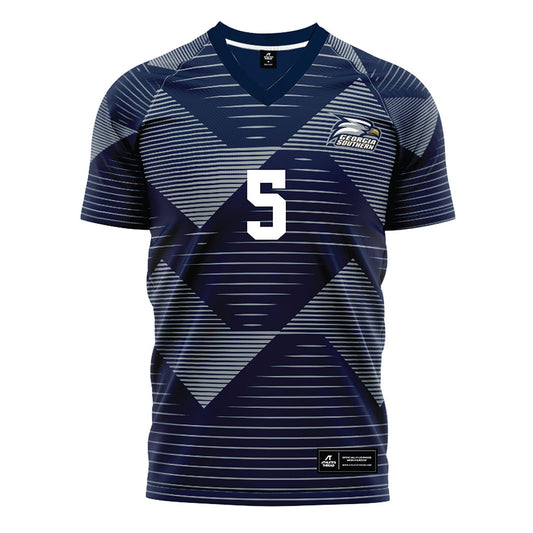 Georgia Southern - NCAA Men's Soccer : Lior Holtz - Navy Soccer Jersey-0