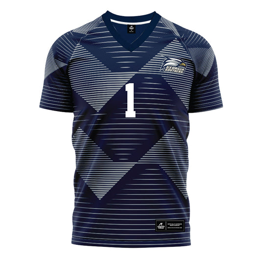 Georgia Southern - NCAA Men's Soccer : Nate Martinez - Navy Soccer Jersey-0