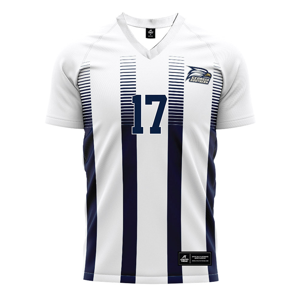 Georgia Southern - NCAA Men's Soccer : Ricardo Louis - White Soccer Jersey-0