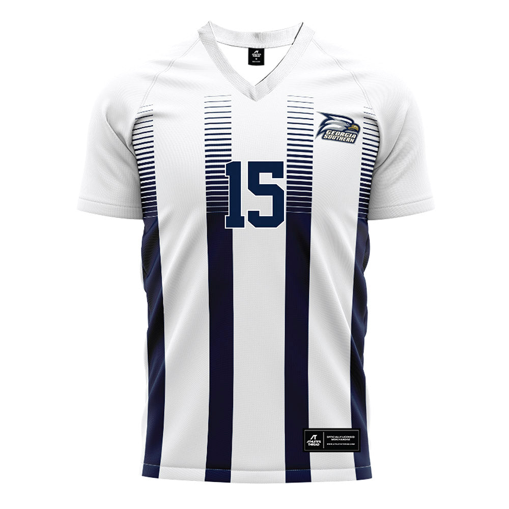 Georgia Southern - NCAA Men's Soccer : Thomas Helgheim - White Soccer Jersey-0
