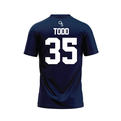 Georgia Southern - NCAA Football : Taeo Todd - Navy Football Jersey-1
