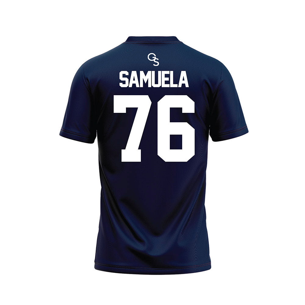 Georgia Southern - NCAA Football : Kingtriton Samuela - Navy Football Jersey-1