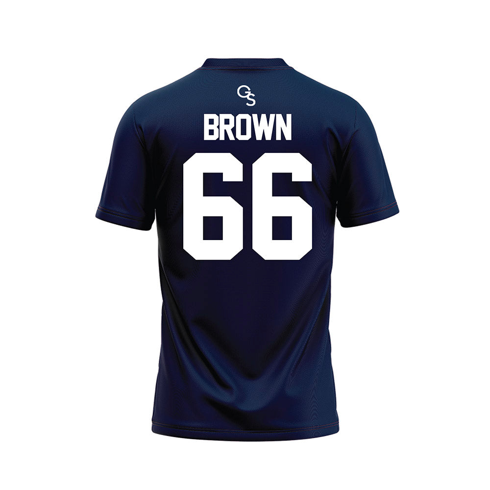 Georgia Southern - NCAA Football : Johnnie Brown - Navy Football Jersey-1