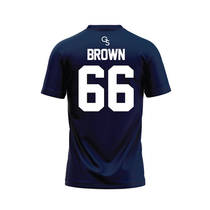 Georgia Southern - NCAA Football : Johnnie Brown - Navy Football Jersey-1