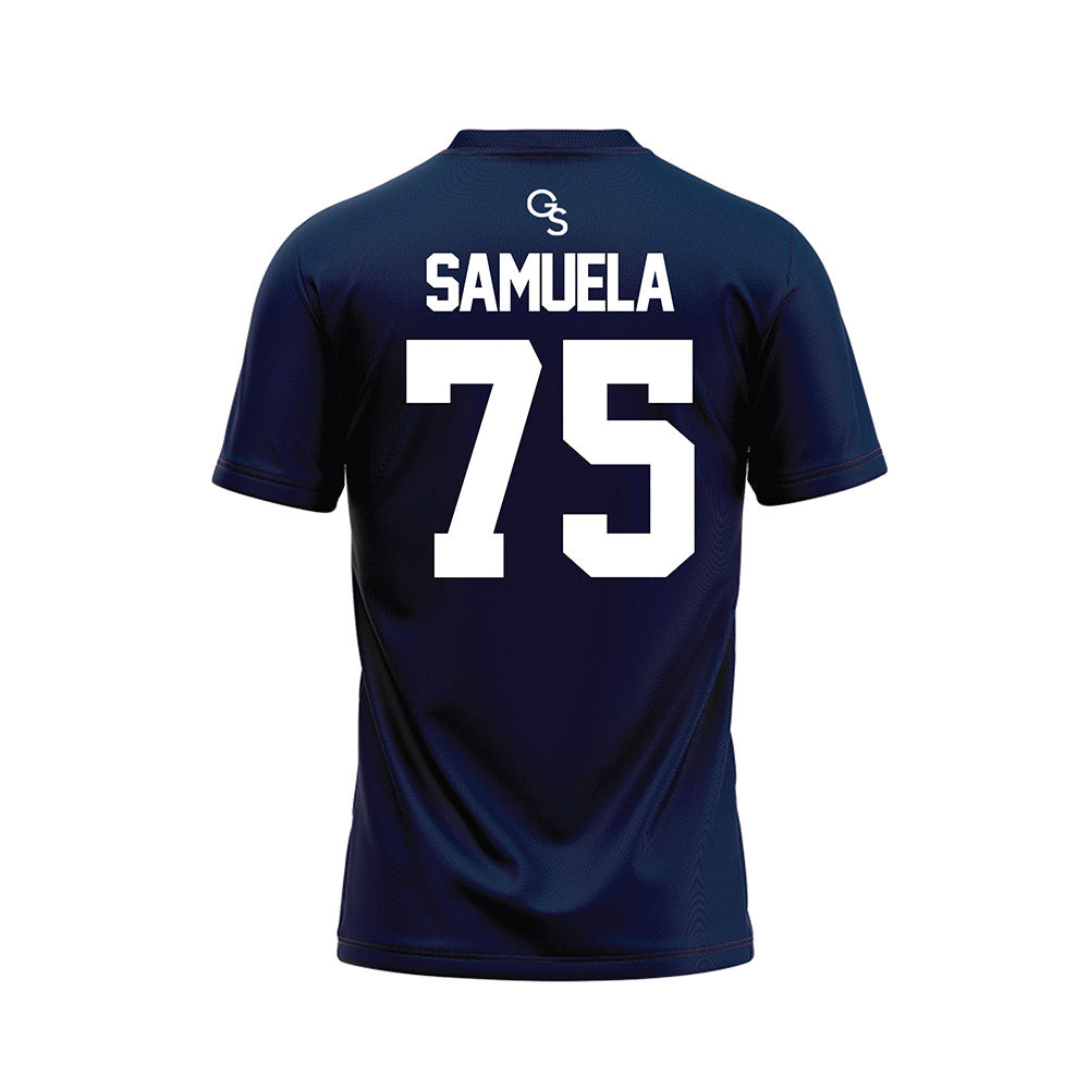 Georgia Southern - NCAA Football : King Samuela - Navy Football Jersey-1