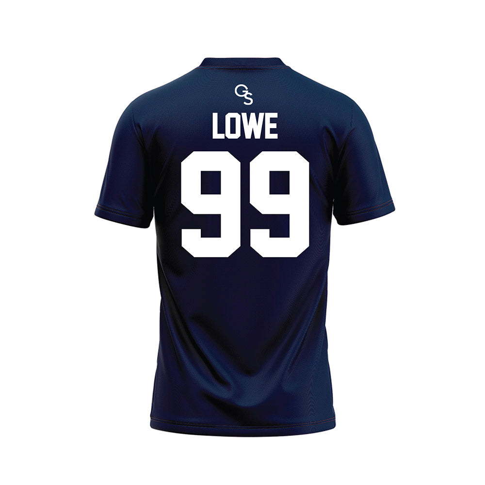 Georgia Southern - NCAA Football : Devan Lowe - Navy Football Jersey-1